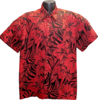 Red and Black Hawaiian Shirt